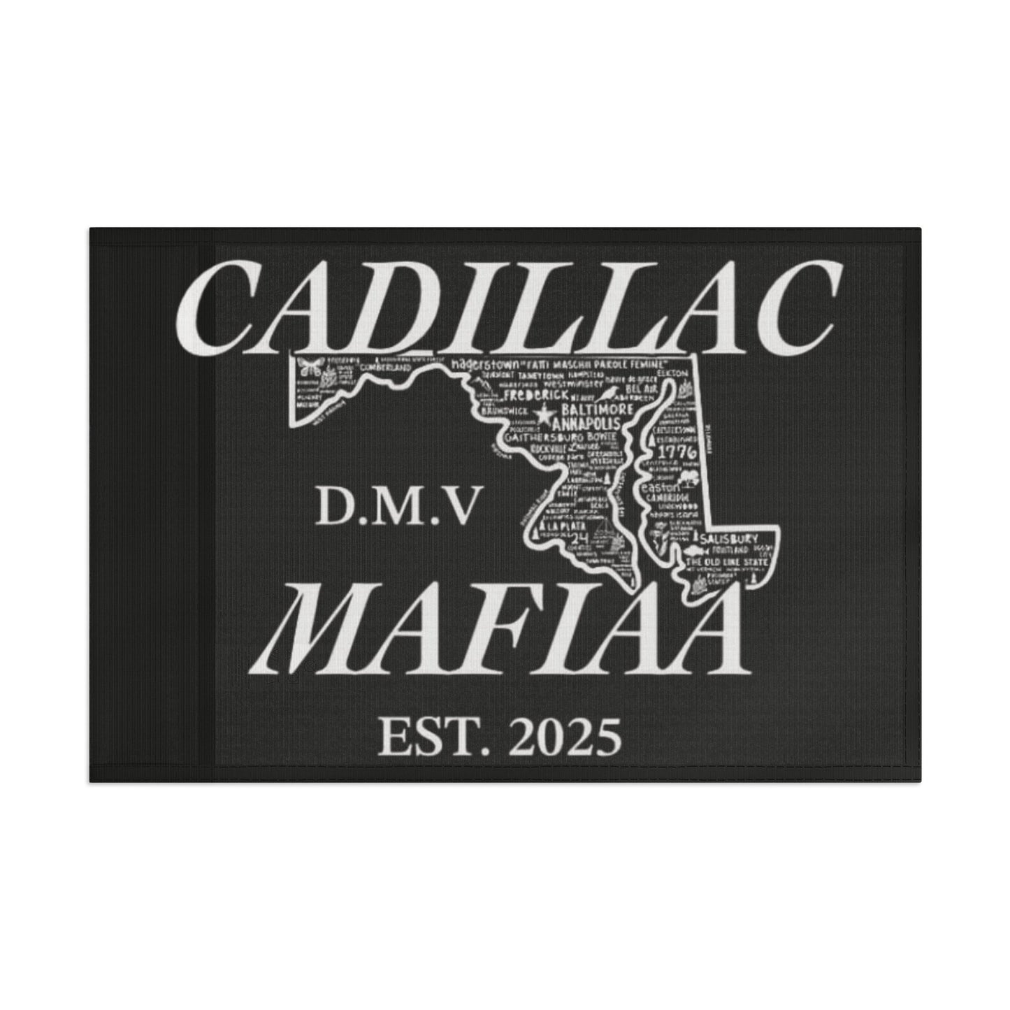 Cadillac Mafiaa D.M.V Flag - Vintage Design for Car Enthusiasts