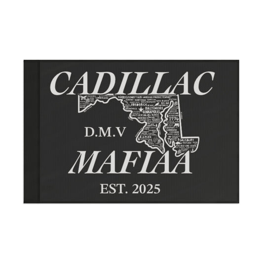 Cadillac Mafiaa D.M.V Flag - Vintage Design for Car Enthusiasts